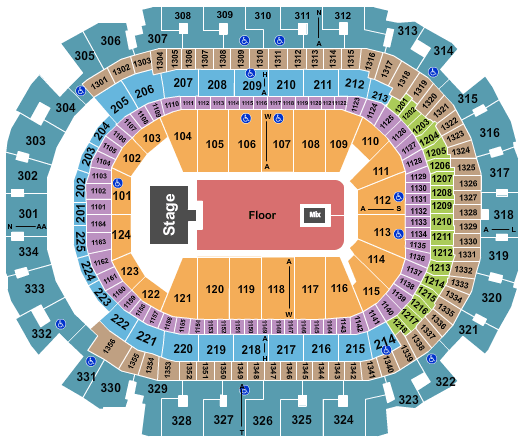 American Airlines Center Bring Me The Horizon Seating Chart